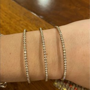 Gold cuff bracelet with gems